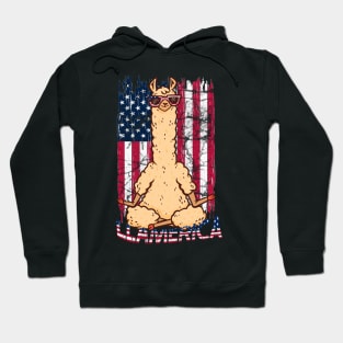 Llamerica funny llama funny alpaca america Hoodie